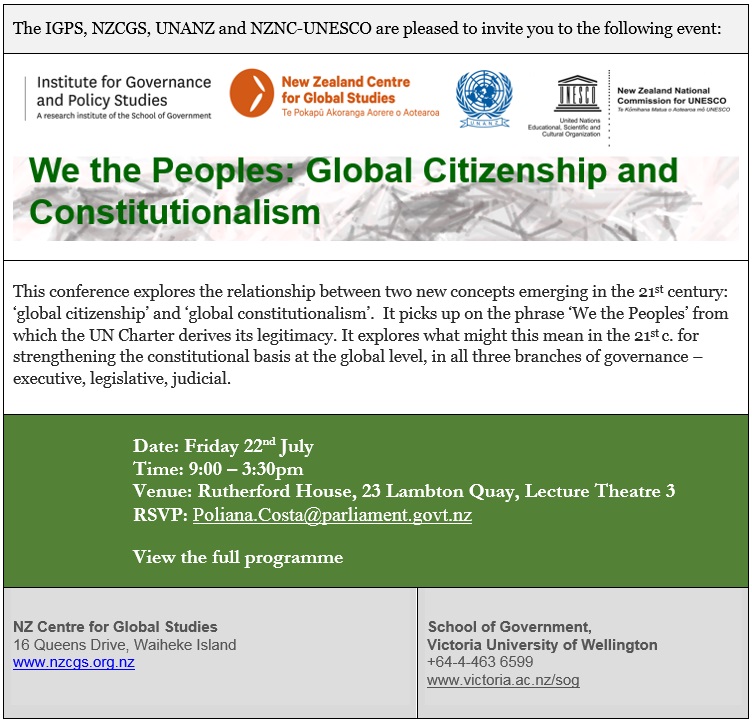 We The Peoples: Global Citizenship and Constitutionalism Conference